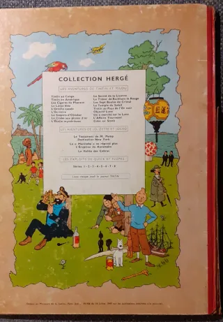 1956 B26. Tintin "L'affaire Tournesol". Rareza