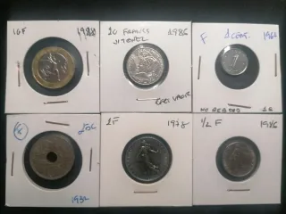 Lote N° 7 Monedas Antiguas Francia