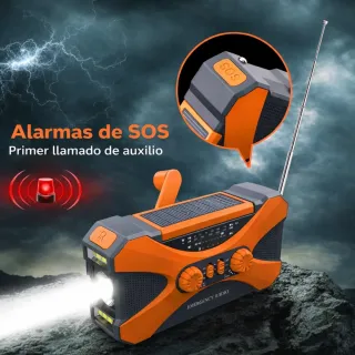 RADIO DE EMERGENCIA SOLAR 10.000mAh
