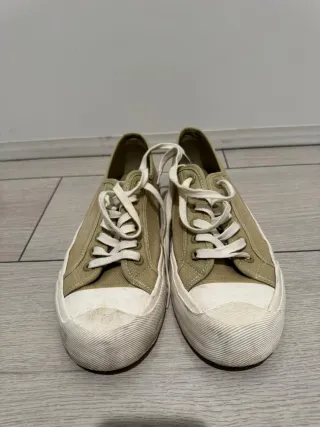 Zapatillas de lona color pistacho