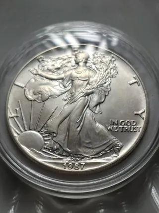 Lote 2 Monedas Plata EE.UU. 1945 y 1987