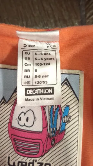 Pantalón nieve/esquí niña 5-6 años. Muy calentito.