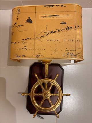 Colección de 4 Lámparas Vintage Mapa Náutico Latón