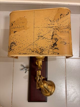 Colección de 4 Lámparas Vintage Mapa Náutico Latón