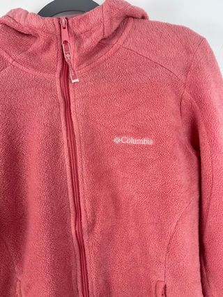 Columbia Chaqueta Polar Rosa con Capucha