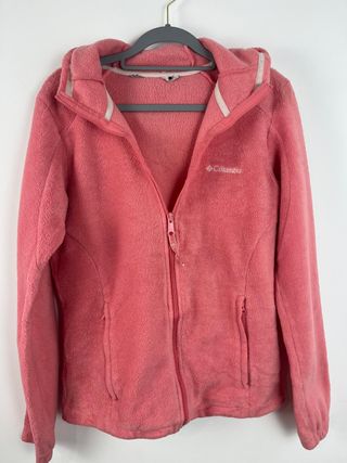 Columbia Chaqueta Polar Rosa con Capucha