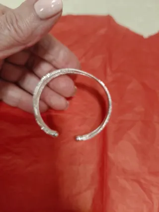 Pulsera Plata Esterlina Brillantemuu brillante aju