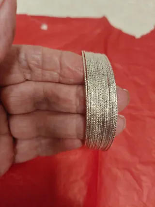 Pulsera Plata Esterlina Brillantemuu brillante aju