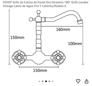 Grifo de metal dorado
