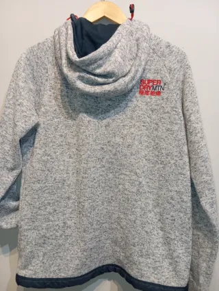 Sudadera Superdry Gris con Capucha