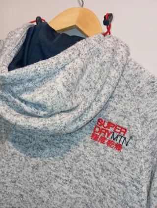 Sudadera Superdry Gris con Capucha