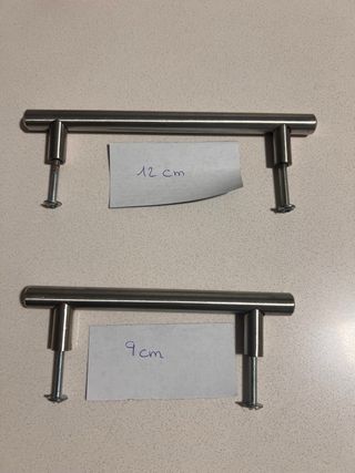 Tiradores muebles cocina 12cm y 9cm