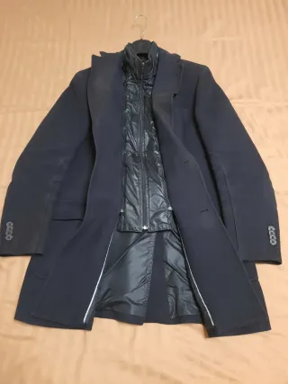 Abrigo Massimo Dutti azul marino