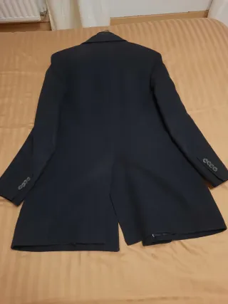 Abrigo Massimo Dutti azul marino