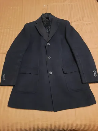 Abrigo Massimo Dutti azul marino