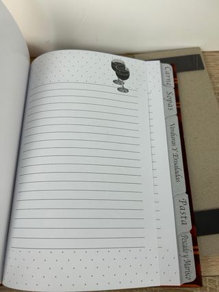 Libreta  recetas cocina nueva