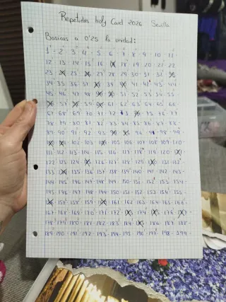 Holycard Sevilla 2026 Repetidos!!