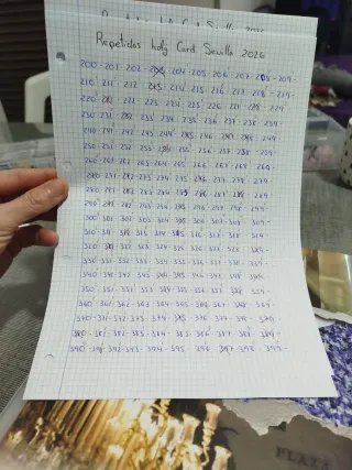 Holycard Sevilla 2026 Repetidos!!