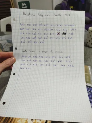 Holycard Sevilla 2026 Repetidos!!