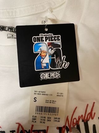 Camiseta UNIQLO One Piece 25th Aniversario Talla S