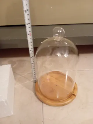 Cúpula cristal madera Bella y Bestia