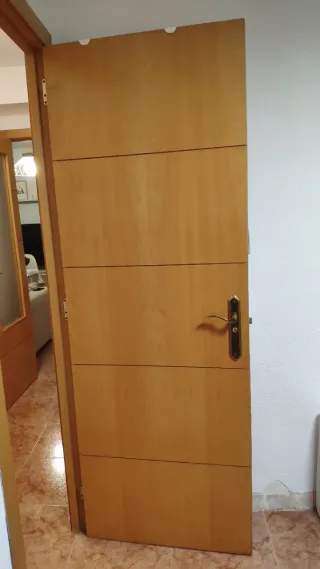 Puertas de interior madera (5 sin cristal, 2 con)