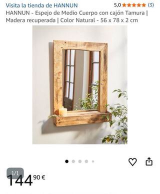 Espejo HANNUN con cajón Tamura