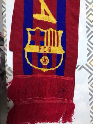 Bufanda FC Barcelona Oficial Bufanda doble tela  .