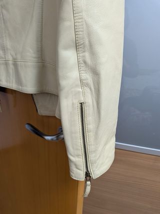 Chaqueta de piel El Caballo Beige Talla 44