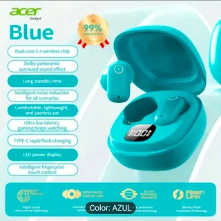 Auriculares Acer Azules