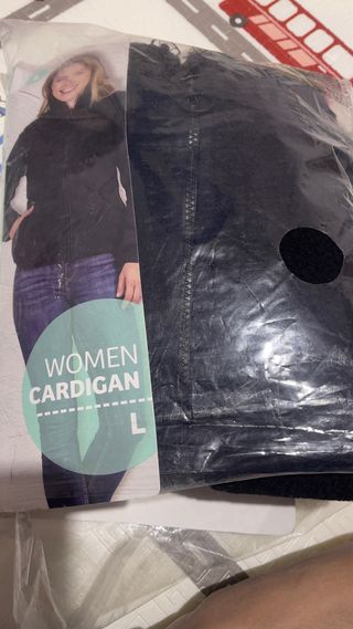 Cardigan Negro Chaqueta Forma