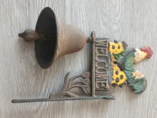 Campanello vintage welcome in ghisa