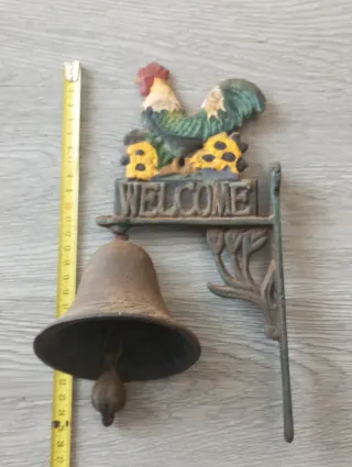 Campanello vintage welcome in ghisa