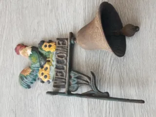 Campanello vintage welcome in ghisa