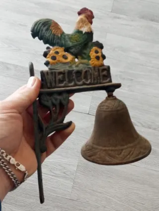 Campanello vintage welcome in ghisa