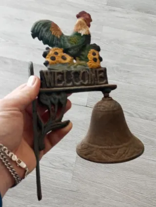 Campanello vintage welcome in ghisa