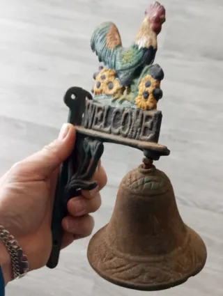Campanello vintage welcome in ghisa