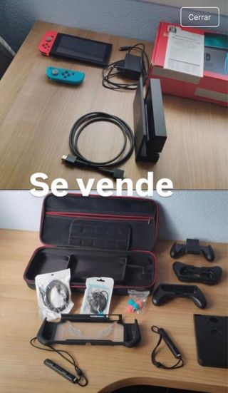 Nintendo Switch + funda y accesorios