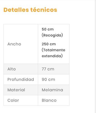 Mesa blanca moderna