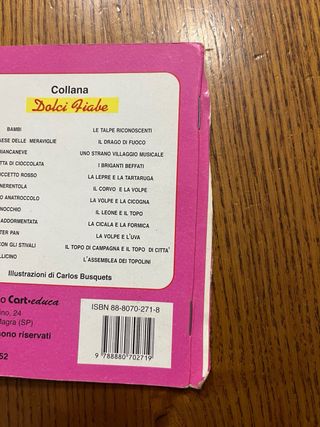 Lotto libretti “Dolci Fiabe” 2001