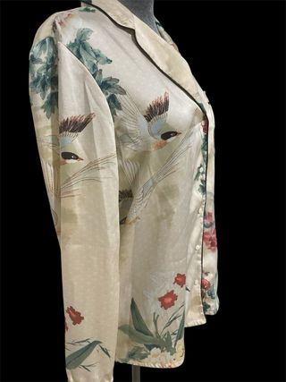 Camisa Zara floral beige