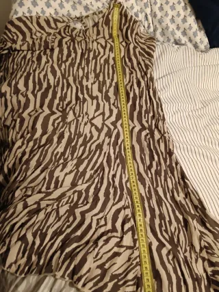 Vestido marrón estampado