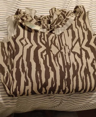 Vestido marrón estampado