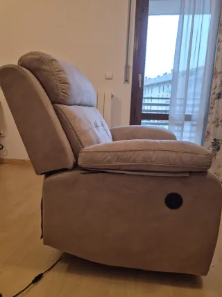 Sillón relax motorizado beige