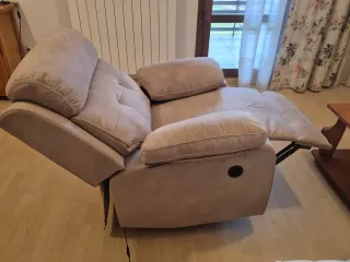 Sillón relax motorizado beige