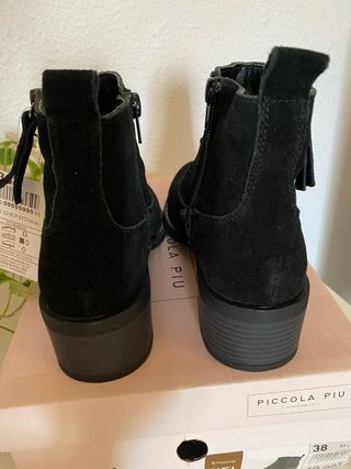 Botines piel ante Merkal negros talla 38