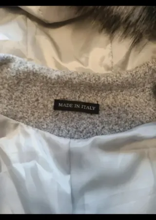 Abrigo mujer gris XXL con capucha