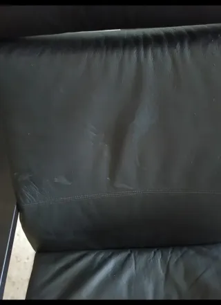 Butaca sillón polipiel negra