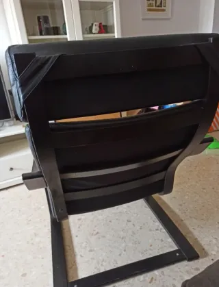 Butaca sillón polipiel negra