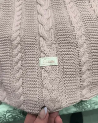 Saco capazo bebé rosa empolvado